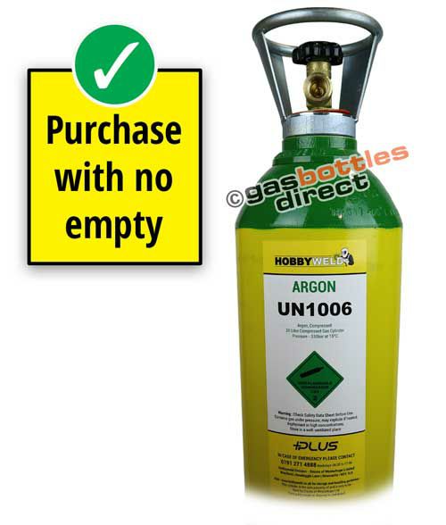 Hobbyweld Argon Plus Welding Gas New Full Cylinder